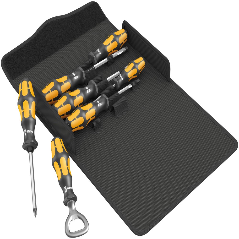Kraftform 900/7 Set 3 Screwdrvr set textile box