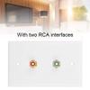 2-Port Panel, Multi-Functional Connector Wall Plate Insert Interfaces for Office Building Subwoofer Audio Port, US Standard, White view 4