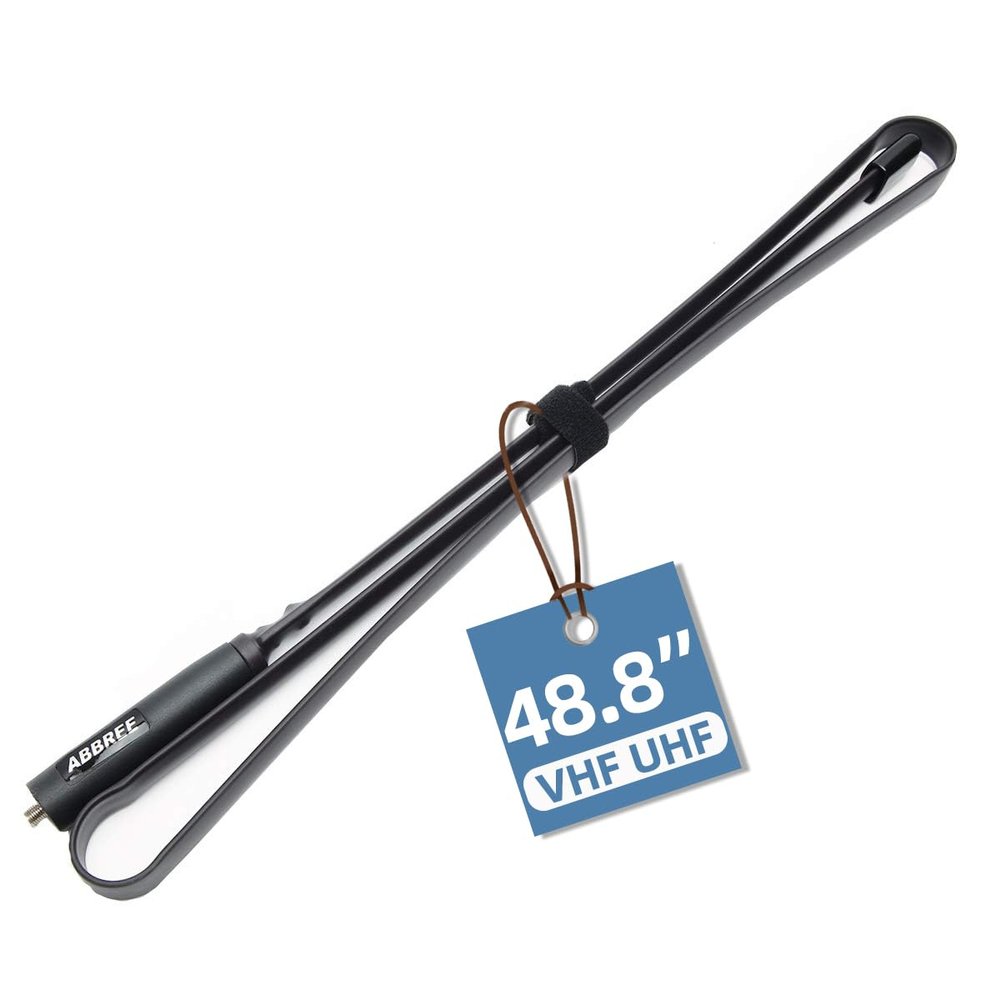 ABBREE SMA-Female Ham Radio Antenna VHF/UHF 48.8-inch 144/430MHz High Gain Foldable CS Tactical Antenna for Baofeng UV-5R BF-F8HP Pro 5RM K5PLUS UV-21R AR-152 Quansheng K6 UVK5(8) Radio Accessories