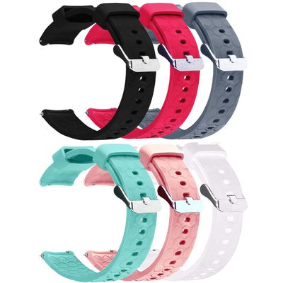 Bands Compatible with Garmin Forerunner 245/245 Music Band Replacement Flexible Silicone with Camouflage Straps for Forerunner 245 Music/245 Watch Band (Black/Red/Gray/White/Teal/Pink)