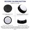Cover 30 Seconds Recordable Talking Button Record Button Toy Gift Answer Buzzers (White+Black) view 3