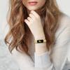 Compatible with Samsung Galaxy Fit 2019 Bands, Replacement Classy Wristband Smart Watch Stainless Steel Adjustable Accessory Bands Strap with Install Tools for Galaxy SM-R370 Smartwatch (Gold) view 2
