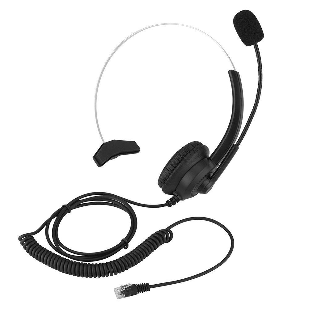 Cordless Phone Headset Comfortable Wearing Lossless Sound Telephone Headset(Crystal Head)