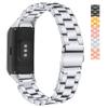 Compatible with Samsung Galaxy Fit 2019 Bands, Replacement Classy Wristband Smart Watch Stainless Steel Adjustable Accessory Bands Strap with Install Tools for Galaxy SM-R370 Smartwatch (Silver) view 1