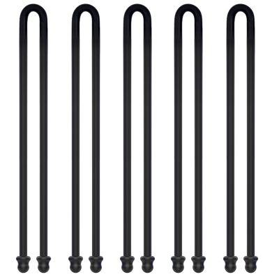 5Pcs 18in Silicone Cable Tie, Cord Organizer for Bundling Earphone, Computer Cords, Reusable Straps for Home, Office, Kitchen, Dia 5mm