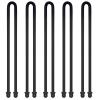 5Pcs 18in Silicone Cable Tie, Cord Organizer for Bundling Earphone, Computer Cords, Reusable Straps for Home, Office, Kitchen, Dia 5mm view 1