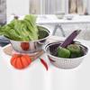 Inzopo Kitchen Drip Rack Sink Drainer Stainless Steel Washing Bowl Strainers Strainer - Silver, 24cm Silver 24cm view 3