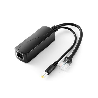 Gigabit PoE Splitter 12V 2A Output with IEEE 802.3af/at Standard Compliant 10,100,1000Mbps Power Over Ethernet Splitter Adapter for Security Camera CCTV Surveillance 5.5x2.1mm DC Plug Cable(PS5712TG)