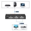 DVI Splitter 1 in 2 Out 2 Port DVI Dual Monitors Distribution Duplicator Video Splitter Support EDID Management Resolution up to 4K30Hz for PC Laptop DVR Projector HDTV view 4