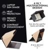 Philbert Danish Design 4-in-1 Laptop Sun Shade Lux Hood - Screen Shade, Privacy Screen, Heat Protection, Contrast Enhancement - Fits 15"-16 Laptops, Self-Standing Cover with Pocket - Beige view 2