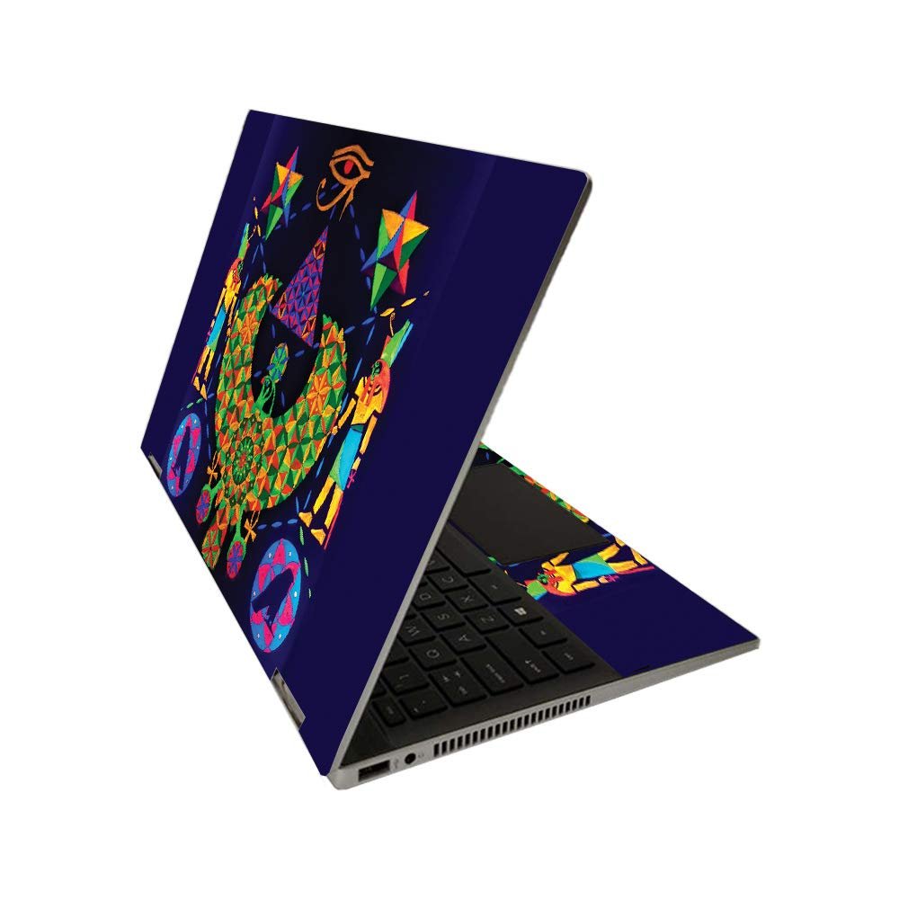MightySkins Skin for HP Pavilion x360 14" (2020) - Egyptian Geometry | Protective, Durable, and Unique Vinyl Decal wrap Cover | Easy to Apply, Remove, and Change Styles | Made in The USA