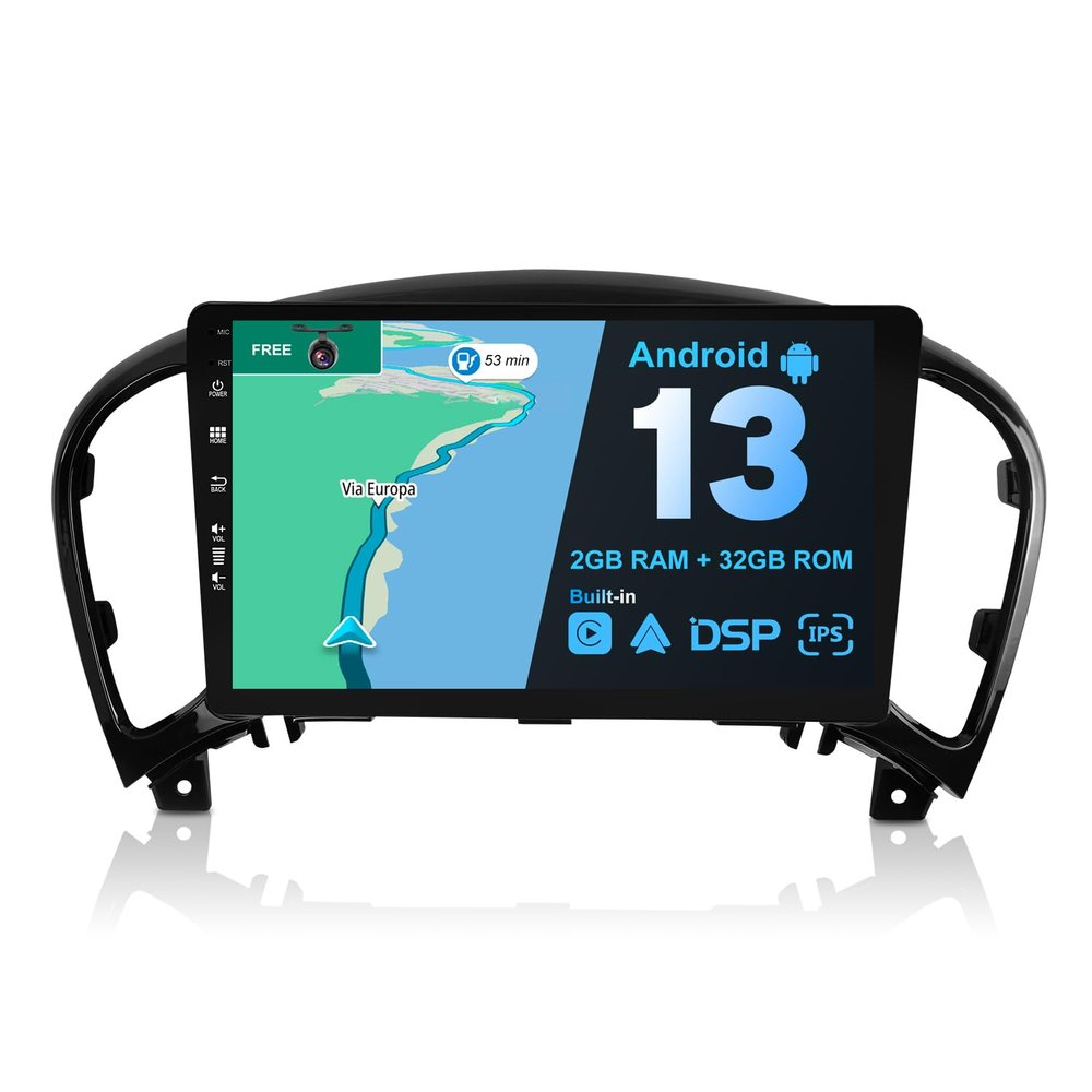BXLIYER Android 13 IPS Car Stereo for Nissan Juke J15 (2010-2019) / YF15 Infiniti ESQ (2011-2017) - Wireless Carplay + Android Auto - 2G+32G - Camera Free - 9 Inch 2 Din - SWC WiFi 4G DAB Fast-Boot