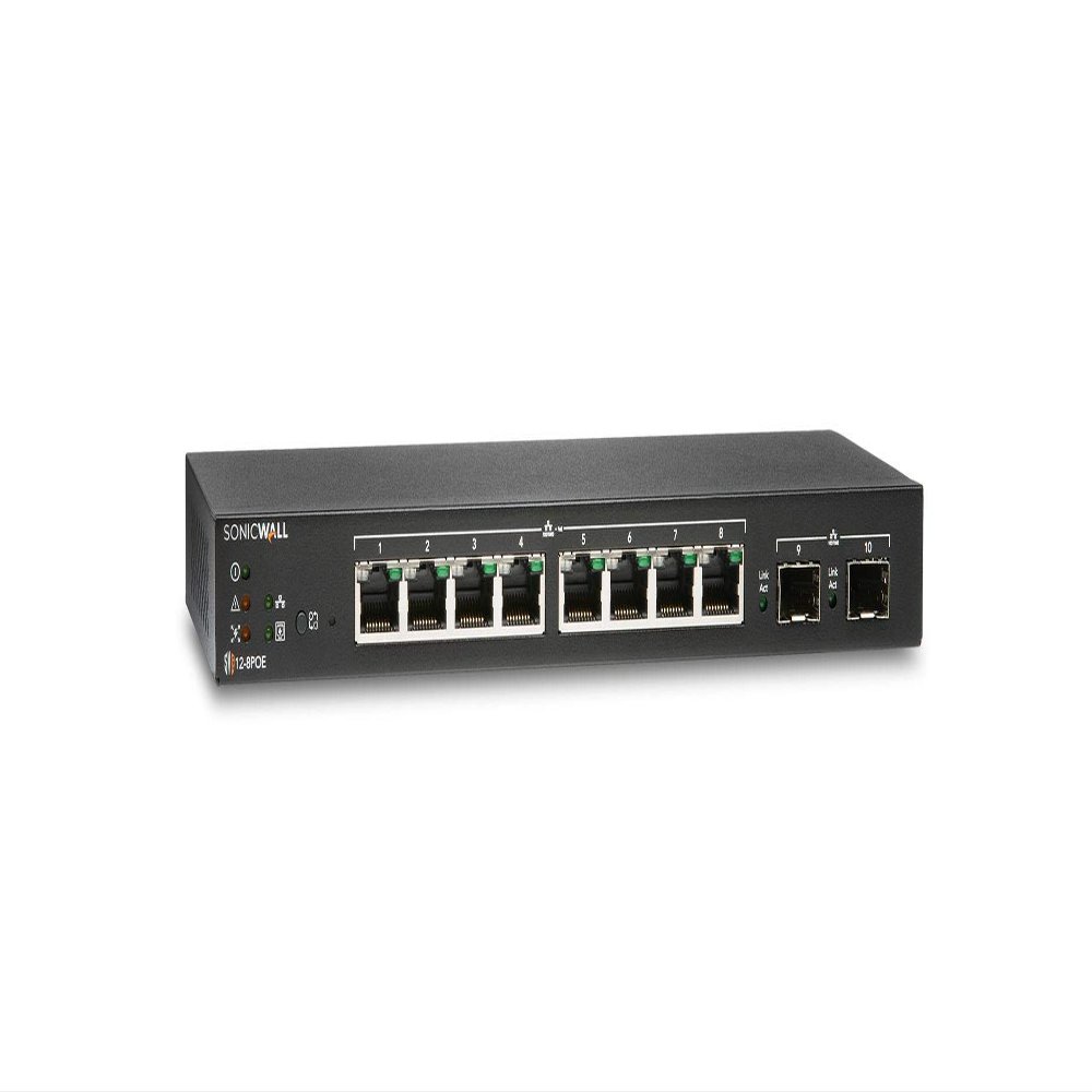 SonicWall Switch SWS12-8POE with 5YR 24x7 Dynamic Support (02-SSC-2463+02-SSC-4778)