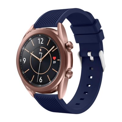 DKEnjoy 20MM Silicone Replacement Watchband Wristband Bracelet Watch Strap Wristband Compatible for Samsung Galaxy Watch 3 41MM Smartwatch (Blue)