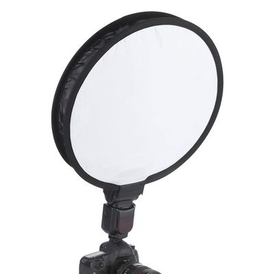 Dilwe Portable Round Diffuser, 40CM Collapsible Softbox Diffuser, Softbox Diffuser for Camera Flash Light Eliminate Harsh Light