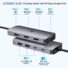 LIONWEI USB C Docking Station Dual Monitor, Laptop Docking Station 3 Monitors Quadruple Display with Dual 4K HDMI, DP, VGA, 100W PD, 3 USB C/A 2.0, Laptop Dock for Dell, Lenovo, HP, Surface view 2
