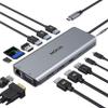 14 in 1 USB-C Docking Station - Dual Monitor Laptop Dock with 2 HDMI, VGA, 5 USB, SD/TF for Dell/Surface/HP/Lenovo Laptops view 1