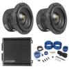 (2) Rockville W65K9D4 6.5" Car Audio Subwoofers+Kicker Mono Amplifier+Amp Kit view 1