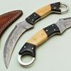 Damascus KE-0513-HK Custom Handmade Knife11 Steel Hunting Karambit Knife With Sheath Outdoors Tools Hand Forged Hunting Knife/Cutting Tool/Camping/Bushcraft Knife view 1