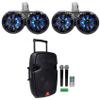 KICKER Pair 45KMTDC65 Dual 6.5" Marine Wakeboard Tower Speakers+Tailgate Speaker view 1