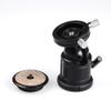Ball Head with 1/4" or 3/8" Screw Connection, Spring-Loaded Safety Lock for Quick Release Platform, 360 Rotatable (H-28QR) view 1