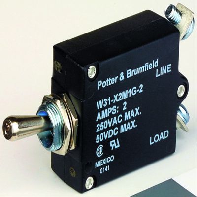 TE Connectivity W31-X2M1G-5 Circuit Breaker Therm Togl 5A Panel 1 Pole Vol-Rtg 240VAC/50VDC W31-X2M1G-5