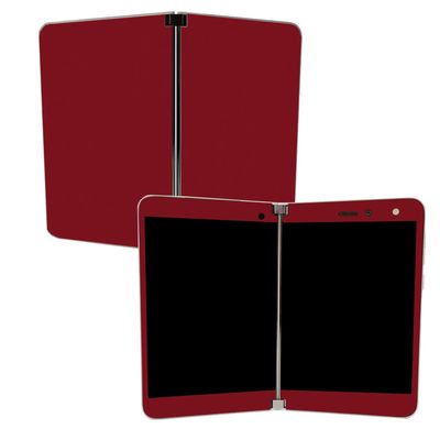 MightySkins Skin for Microsoft Surface Duo - Solid Burgundy | Protective, Durable, and Unique Vinyl Decal wrap Cover | Easy to Apply, Remove, and Change Styles | Made in The USA