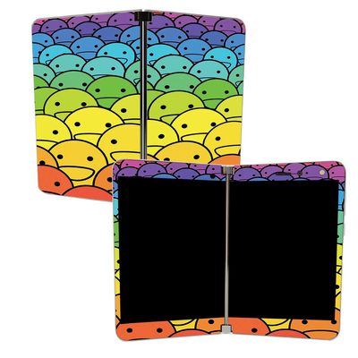 MightySkins Skin for Microsoft Surface Duo - Happy Faces | Protective, Durable, and Unique Vinyl Decal wrap Cover | Easy to Apply, Remove, and Change Styles | Made in The USA