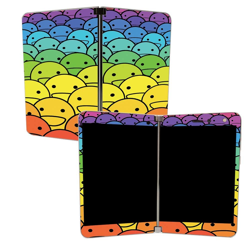MightySkins Skin for Microsoft Surface Duo - Happy Faces | Protective, Durable, and Unique Vinyl Decal wrap Cover | Easy to Apply, Remove, and Change Styles | Made in The USA