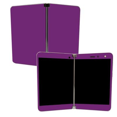 MightySkins Skin for Microsoft Surface Duo - Solid Purple | Protective, Durable, and Unique Vinyl Decal wrap Cover | Easy to Apply, Remove, and Change Styles | Made in The USA