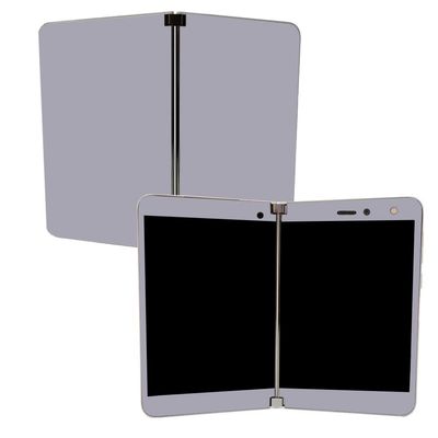 MightySkins Skin for Microsoft Surface Duo - Solid Gray | Protective, Durable, and Unique Vinyl Decal wrap Cover | Easy to Apply, Remove, and Change Styles | Made in The USA (MISURDUO-Solid Gray)