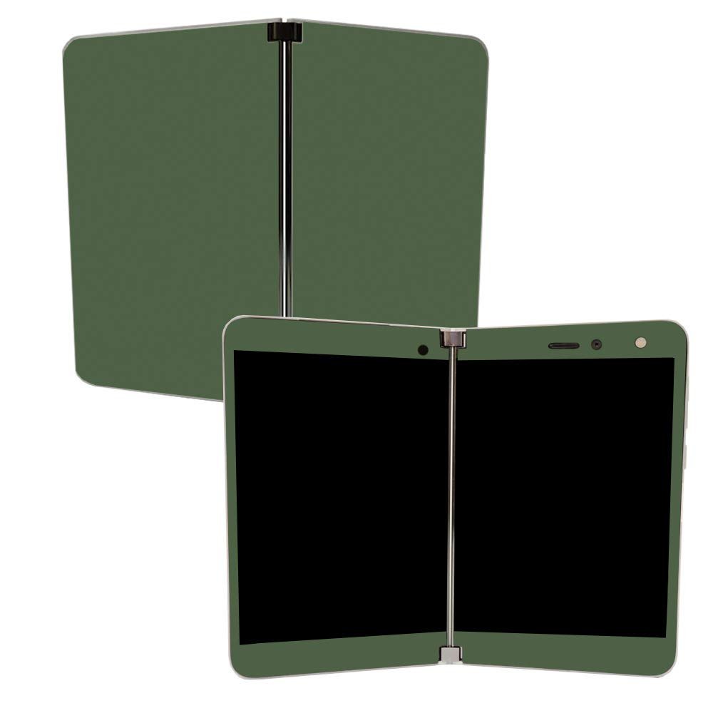 MightySkins Skin for Microsoft Surface Duo - Solid Olive | Protective, Durable, and Unique Vinyl Decal wrap Cover | Easy to Apply, Remove, and Change Styles | Made in The USA
