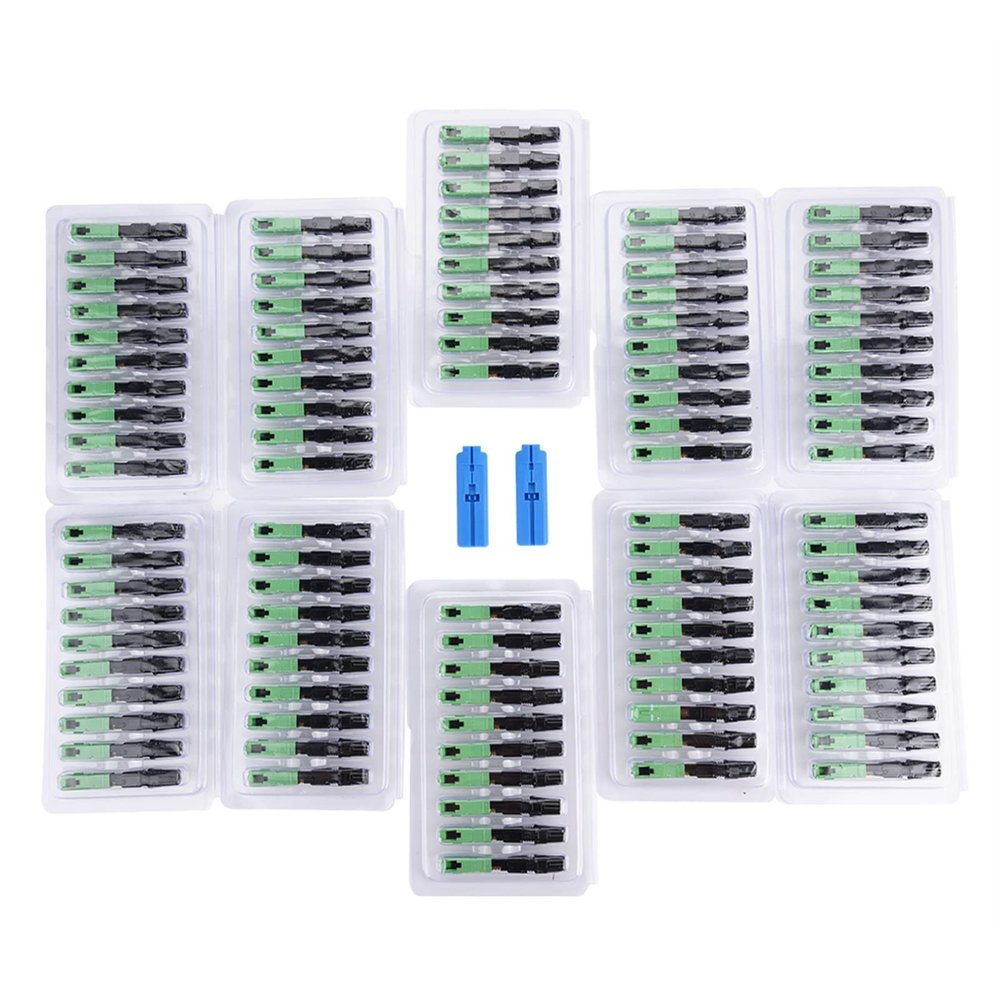 Oumefar 100PCS SC/Quick Fast Optic Fiber Connector Fast Embedded Fiber Connector Connecting for FTTH etc