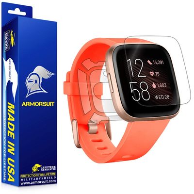 ArmorSuit Full Body Skin for Fibit Versa 3 / Fitbit Sense (2020 Release) Screen Protector MilitaryShield HD Clear Film - Made in USA
