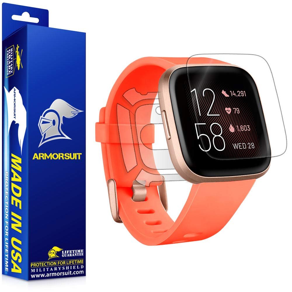 ArmorSuit Full Body Skin for Fibit Versa 3 / Fitbit Sense (2020 Release) Screen Protector MilitaryShield HD Clear Film - Made in USA