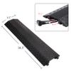 Anbotek - Medium 3 Pack - Floor Cord Cover Cord Protector Drop Over Drop Trak Cable Ramp for Office Warehouse - Black view 2