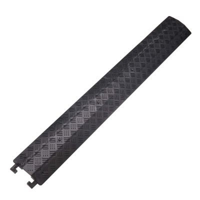 Anbotek - Small 2 Pack - Floor Cord Cover Cord Protector Drop Over Drop Trak Cable Ramp for Office Warehouse - Black