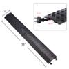 Anbotek - Small 2 Pack - Floor Cord Cover Cord Protector Drop Over Drop Trak Cable Ramp for Office Warehouse - Black view 2