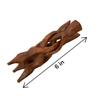 NESSASTORES 3 Wooden Tripod Stand - 6" Hand Carved Room Decor Holder, Ideal Crystal Ball Stand, Rock Stand, Vase Holder Stand for Abalone Shell, Decorative Bowl, Sphere, or Geode JC-046 view 2