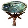 NESSASTORES 3 Wooden Tripod Stand - 6" Hand Carved Room Decor Holder, Ideal Crystal Ball Stand, Rock Stand, Vase Holder Stand for Abalone Shell, Decorative Bowl, Sphere, or Geode JC-046 view 4