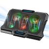 Laptop Cooling Pad, Laptop Cooler with 6 Quiet Fans RGB 7 Color Light for 15.6-17 Inch Laptop Cooling Fan Stand, Portable Slim USB Powered Gaming Laptop Cooling Pad, Switch Control Fan Speed(Black) view 1