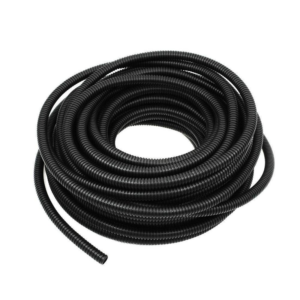 100 Ft. 1/4" Split Wire Loom Conduit Polyethylene Tubing Black Color Sleeve Tube