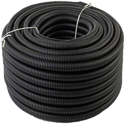 100 Ft 5/8" Split Wire Loom Conduit Polyethylene Tubing Black Color Sleeve Tube