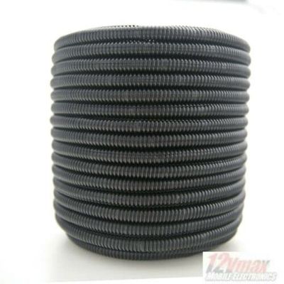 20 Ft 1" Split Wire Loom Conduit Polyethylene Tubing Black Color Sleeve Tube RV