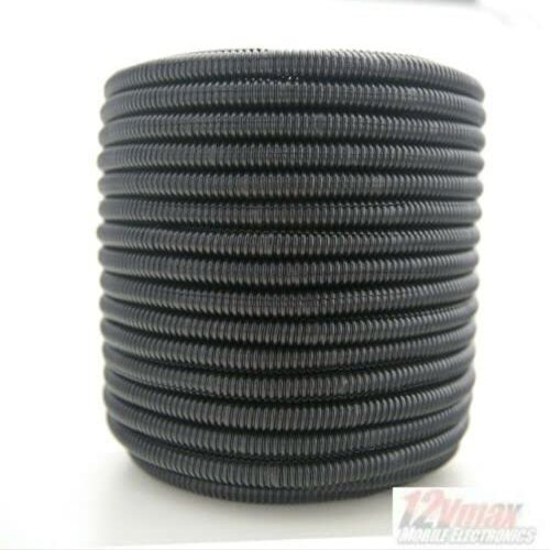 20 Ft 1" Split Wire Loom Conduit Polyethylene Tubing Black Color Sleeve Tube RV