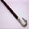 PIRU Handmade Designer Wooden Shaft Brass Swan Design Handle view 1