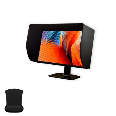 MNSSRN Computer Screen Hood, Eye Protection and Peep-Proof Multi-Function Light Barrier for 23/24 Inch Ultra-Narrow Monitor, Suitable for Frame Width 53-55CM