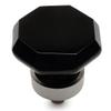 PJS Hardware 5268SN-X Satin Nickel & Black Glass Cabinet Knobthe Best! view 1