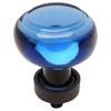 PJS Hardware 6355ORB-BL Oil Rubbed Bronze & Blue Glass Cabinet Knobthe Best! view 1