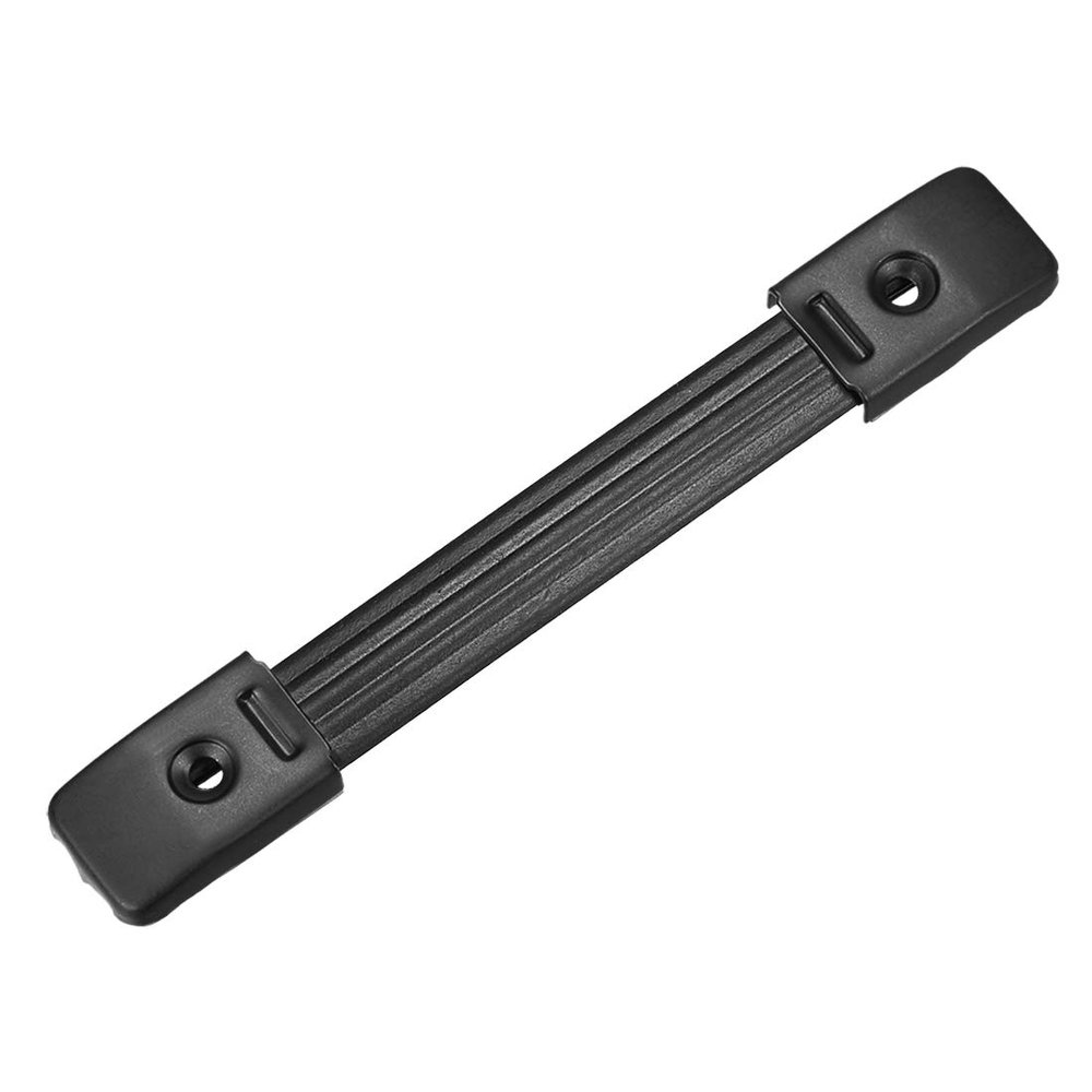 uxcell Speaker Handle Pull Cabinet Grasp Strap Style Spring Steel Handle with Metal End Caps Buckle Black